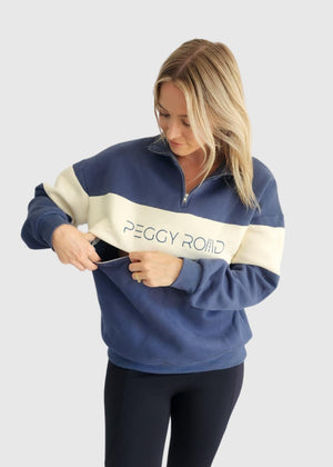 navy breastfeeding sweater, navy breastfeeding jumper, breastfeeding shirt, breastfeeding top, maternity jumper, nursing jumper.